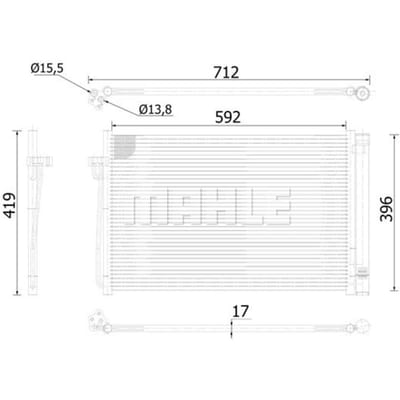 Condensator, airconditioner MAHLE AC 344 000S