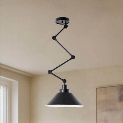 Nowodvorski Lighting Hanglamp Pantograph met scharnierende ophanging, zwart