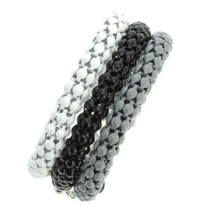 Behave - Snake armband - Zwart wit grijs - Urban stijl dagelijks gebruik