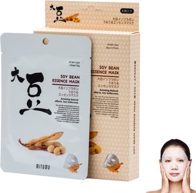 Mitomo Soy Bean Tissue Masker - Gezichtsmasker - Sheet Masker - Gezichtsverzorging Dames - 1 x 25g