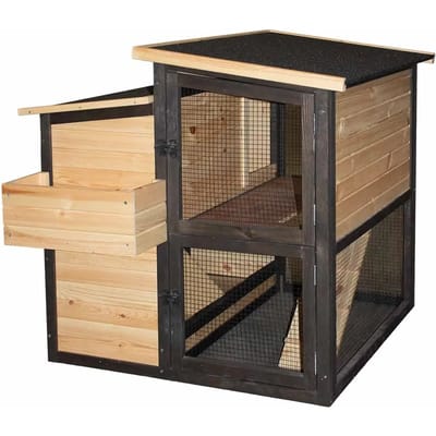 duvoplus Woodland Design kippenhok Cackleberry Cabin 98x111x95cm houtkleurig