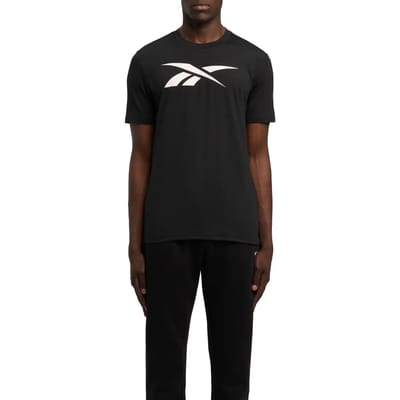 Reebok Jimmy Vector Standard Black Größe: M | Basic T-Shirts Outlet | Herren | Schwarz