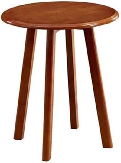 Ronde bijzettafel - Houten tafeltje - Woonkamer Decoratie - Massief Hout - 50x50x60 cm - Licht Walnoot