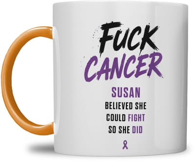 MOK | FUCK CANCER | PAARS BOOM DESIGN | GEPERSONALISEERD | ORANJE