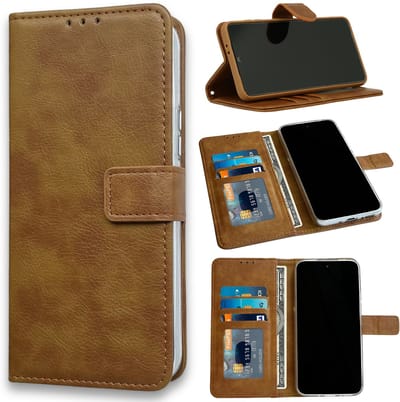 Casemania Hoesje Geschikt voor Oppo Reno 13 - Bruin - Portemonnee Book Case - Kaarthouder & Magneetlipje
