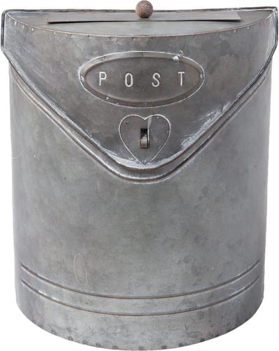 Clayre & Eef Brievenbus 24x10x29 cm Grijs IJzer