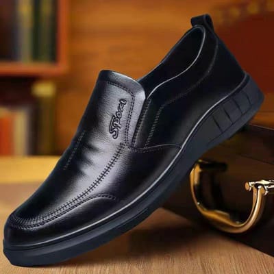 Herfst Heren Nieuwe Schoenen Britse stijl outdoor casual Leren schoenen Mode antislip zacht zool herenschoen Zakelijk Comfort Plat 39 brown