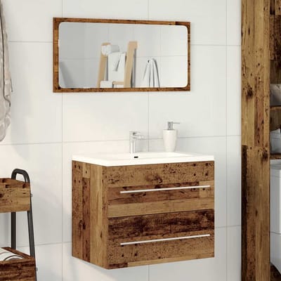 vidaXL - Wastafelmeubel - 60x38,5x48 - cm - spaanplaat - oud - hout