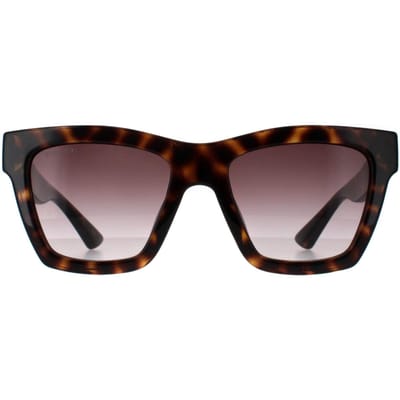 Gucci Square Vrouwen Havana Bruin Gradient Zonnebril GG1714S