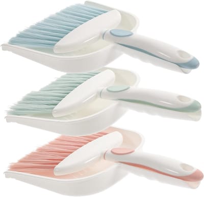 Mini Stofzuiger Kit - Stoffer en Blik Set - Bureau Schoonmaken - Ergonomisch Ontwerp - 23X17X3CM - Diverse kleuren