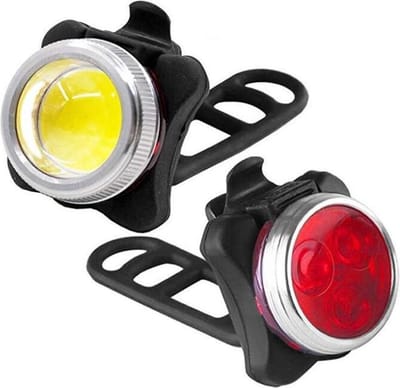 LED fietsverlichtingset - USB oplaadbaar – Koplamp en achterlicht - Twee USB kabels
