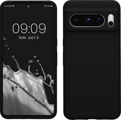 kwmobile telefoonhoesje geschikt voor Google Pixel 8 Pro - Hoesje met siliconen coating - Smartphone case in zwart