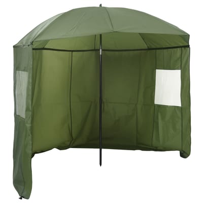 vidaXL - Vissersumbrella - 228 - x - 204 - cm - Oxford - Polyester - Geel - Leger