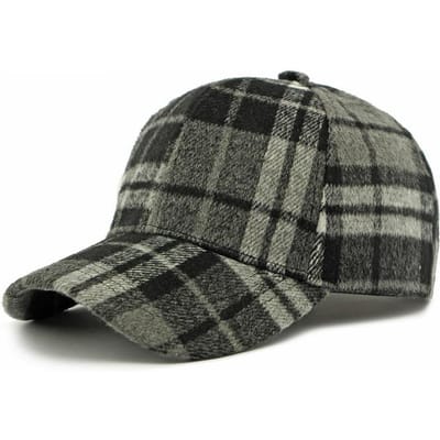 Chique Brits Geruite Baseballpet voor Dames - Verstelbaar, Zonbeschermend & Stijlvolle Papa Pet met Casual Pasvorm Adjustable zwart