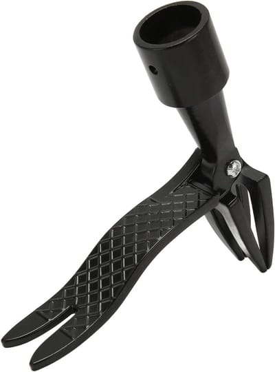 Staande Onkruidtrekker - Gazontrekker Tuingereedschap - Onkruid Verwijderen - Ergonomisch Staand Ontwerp - 4 Klauw Stalen Kop - Zilver