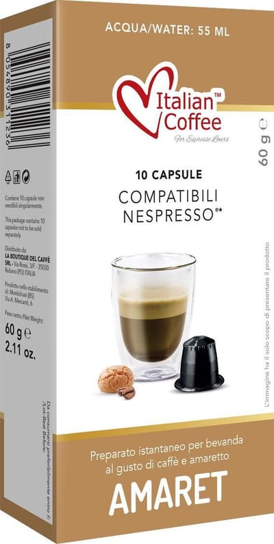 Italian Coffee Amaretto - 100x koffiecups - geschikt voor nespresso