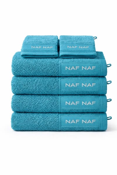 NAF NAF Handdoek Set 8-delig – 4 Handdoeken 50x100 cm + 4 Washandjes – 100% Katoen Hotelkwaliteit