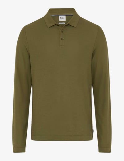 Brax Heren Poloshirt  Style PRINCETON burnt olive Groen Olijf, groen - olijf, maat M