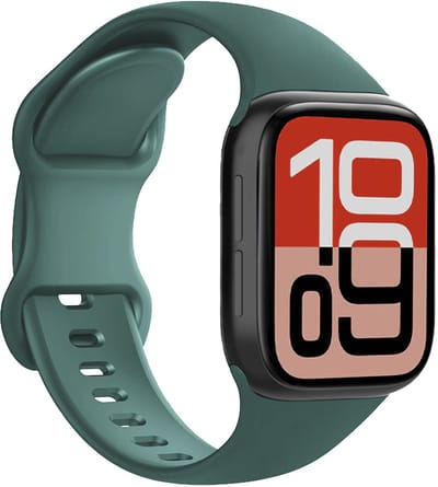 Horloge Band Geschikt voor Apple Watch 1, 2, 3, 4, 5, 6, 7, 8, 9, SE - 38/40/41 mm Bandje Siliconen Verstelbaar - Donkergroen