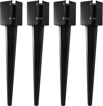 Heavy Duty Hek Post Ankers 24 inch - 4x4 Grond Spike voor Houten Post