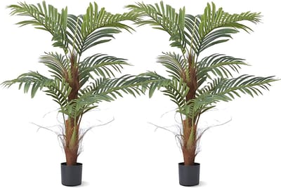 Kunstplant Milano - Kunstplanten voor binnen en buiten - Palmboom - In pot - Kunstbloemen - Geurloos