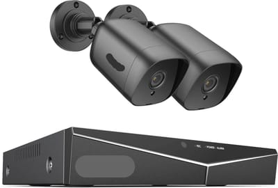 Beveiligingscamerasysteem - 4CH DVR - Openlucht- Bewakingscamera - Beveiligingscamera - IP66 Waterdichte - 2MP IR Buitenbeveiligingscameras - 1080P TVI CCTV Surveillance Kit - Zonder HDD - 2 Stuks - Zwart