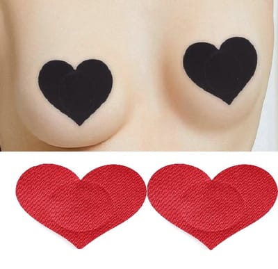 Niple Cover Set Van 2 I Tepelkwastjes I Tepelkwastje I Nipple Tassles I Zelfklevende Hartvormige Hartjes I Rood