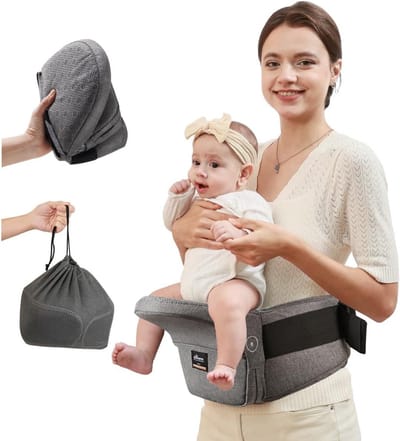 Omgoods - Vouwbare Baby Heupriem met Ergonomische Draagfunctie en Opbergruimte