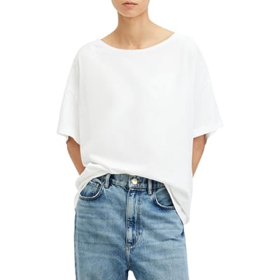 AllSaints Lydia Tee White Maat: XS | Tops Outlet | Dames | Wit