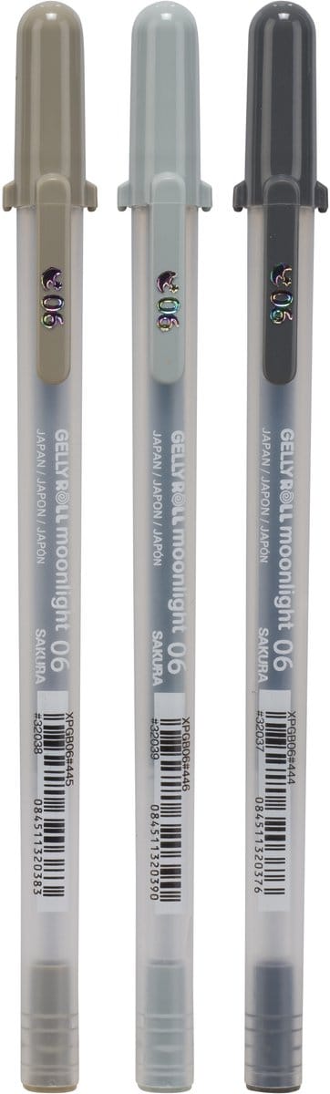 Gelschrijver Sakura Gelly Roll Moonlight 06 urban set à 3 kleuren | 6 stuks