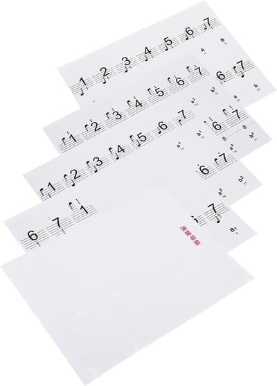 Piano Toetsen Stickers - Muziek Noten - Beginners Leren - Transparant Kleurrijk - 88 Toetsen - Meerkleurig