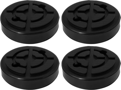 Dailygoods- Auto-liftpads 4-delig - Rubber - 120mm Buitendiameter - 30mm Dikte - Compatibel met Twin Busch - Effectieve Framebescherming - Hefbrugpads