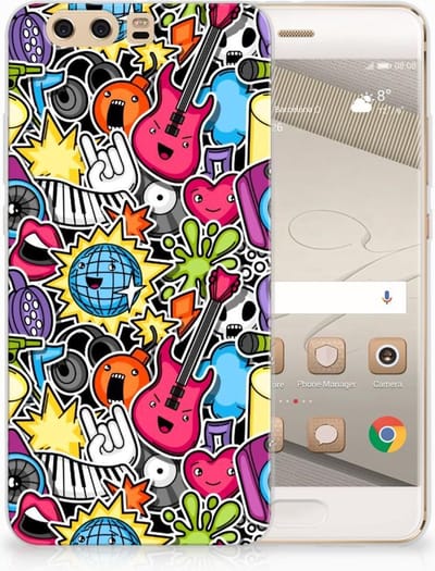 TPU Hoesje voor Huawei P10 Plus Silicone Back Cover Punk Rock