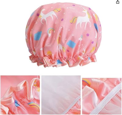 CHPN - Roze Douchemuts - Unicorn douchemuts - Eenhoorn - Douchekapje - Unicorn - Douche kapje - Douche cap - Douchecap - Douche muts - Shower cap