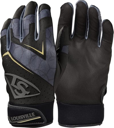 Louisville Slugger - Honkbal - MLB - JEUGD Versie - Slaghandschoentjes - Genuine V2 - Zwart - Jeugd Large
