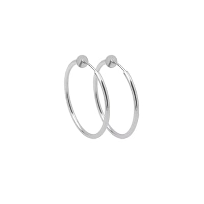 Klem Oorringen- geen gaatje-3 cm -zilverkleur- Charme Bijoux