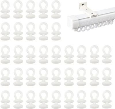 Dailygoods- Gordijnhaken 100 Stuks - Gordijn Glijders - Gordijn Runners - Plooihaken - Gordijnhaken Kunststof - Lengte 22 mm - Gordijnrollers