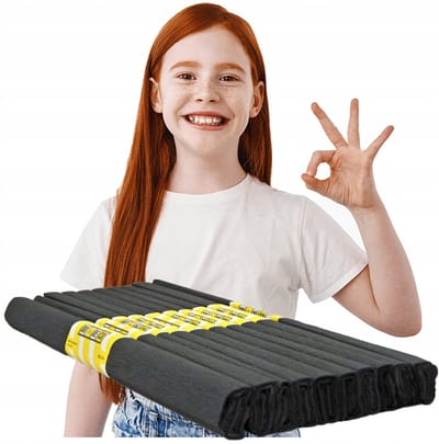 Zwart Crêpepapier 50x200cm - 10 Rollen