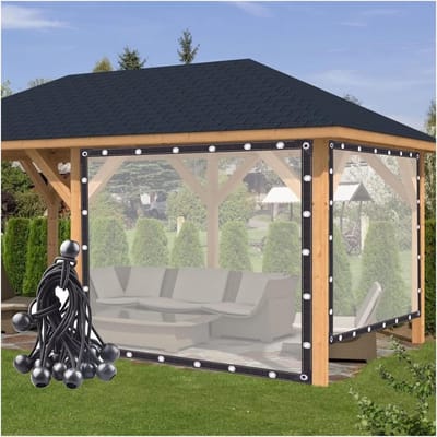 Doorzichtig Zeildoek - Waterdicht Dekzeil - Buiten Beschermen - Zwaar Werk - 2x3.5m - Transparant