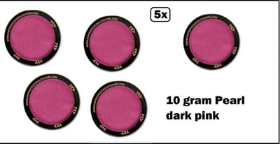 5x PXP Professional Colours 10 gram Pearl dark pink - Schmink pink festival thema feest party fun
