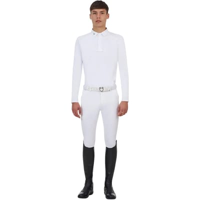 Wedstrijdpolo met lange mouwen Equestro Ridertechnology