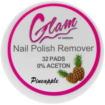 Glam of Sweden - Nagellak Remover Pads - Ananas / Pineapple - 0% Aceton - 1 Doosje met 32 stuks