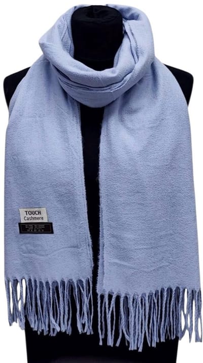 Lange Warme Sjaal - Unisex - Effen - Blauw - 200 x 75 cm (23234#)