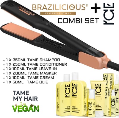 BRAZILICIOUS Titanium & Gold 48K Therapy 250 º + 6 Producten Tame My Hair