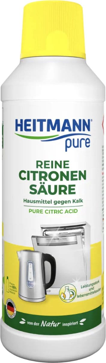 HEITMANN pure citroenzuur, ecologische biologische ontkalker, 1x 500 ml