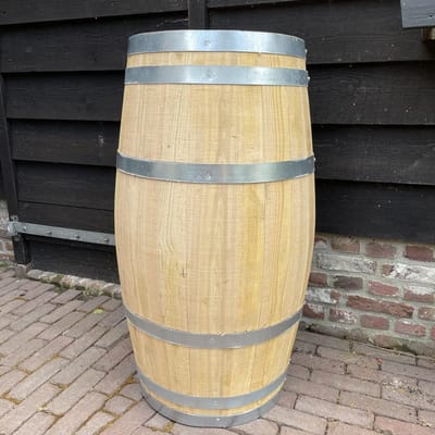 Sigaar Wijnvat / Regenton 160 Liter Kastanjehout - Deksel Vast