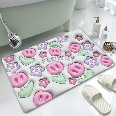 Verdikt Absorberend Diatomeeënaarde Reliëf Tapijt Entree Deurmat Toilet Badkamer Keuken Balkon Antislip Mat 40 * 60cm