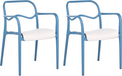 THASOS - Tuinstoel set van 2 - Blauw - Kunststof