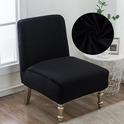 Fluwelen Stof Armless Accent Stoelhoes Stretch Enkele Bankhoezen Korte Rug Pantoffel Stoelhoezen Beschermer Voor Thuis Hotel Universal Size