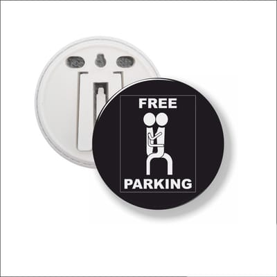 Button Met Clip 58 MM - Free Parking